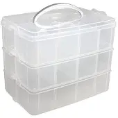 Rayher Hobby Materialen 39320000 Boîte de rangement avec poignée de transport 23,1 x 15,6 x 18,5 cm