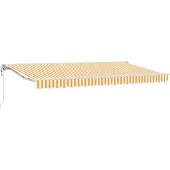 vidaXL Cadre d'auvent jaune et blanc 350 x 200 cm