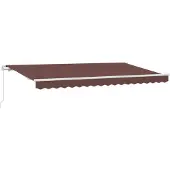 vidaXL Store rétractable marron 400 x 200 cm en tissu