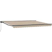vidaXL Armature d'auvent beige 450 x 300 cm en polyester avec revêtement PU