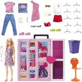Barbie Armoire de rêve avec poupée (blonde), accessoires & vêtements