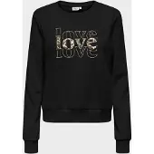 ONLY Sweat Coton Rubi Love Imprimé Léopard Femme Only