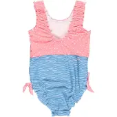 Playshoes Maillot de bain 'Krebs' bleu fumé / bleu roi / or / rose clair / blanc