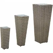 vidaXL Set pour extérieur 3 pièces en métal