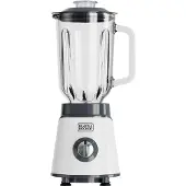 Black & Decker Mixeur en verre 1000W blanc