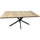 Concept-Usine Table extensible 8 personnes effet bois 200cm HINGA
