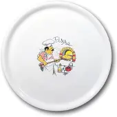 Hendi Assiette à pizza, Assiettes, Blanc