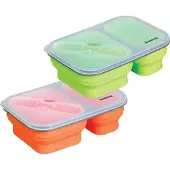 Klausberg Boîte À Lunch - - Kb-7023 - Silicone Pliable - 2 Compartiments - Étanche