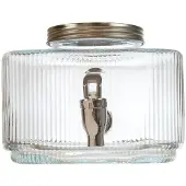 Home Deco Factory Distributeur de Boisson - - 3L - Design Strié - Transparent