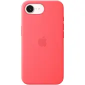 Apple Coque en silicone avec MagSafe iPhone 17e - Bright Guava