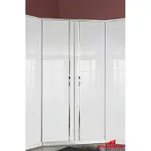 Wimex Armoire d'angle Trio blanche brillante à 2 portes