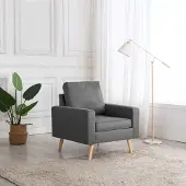 Prolenta Maison Exclusive - Fauteuil gris clair en tissu