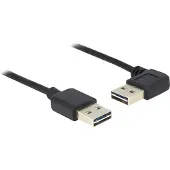 DeLOCK Easy - Câble USB - USB (M) à angle gauche/droit, réversible pour USB (M) reversible - USB 2.0 - 50 cm - noir