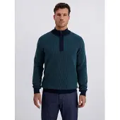 Pierre Cardin Pull-over turquoise / bleu foncé