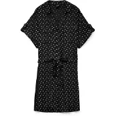 Vero Moda Robe-chemise 'VMBUMPY' noir / blanc