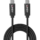 Lindy 36976, 1 m, USB C, USB C, USB 3.2 Gen 2x2, 20 Gbit/s, noir