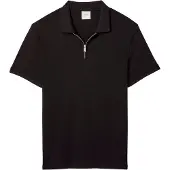 Calvin Klein T-Shirt 'Slim Fit Quarter-zip' noir