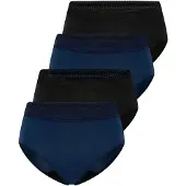 Schiesser Slip ' Care ' bleu roi / noir