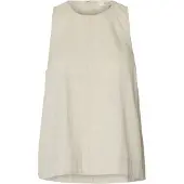 Selected Luisa Linen Blend Sleeveless T-shirt Beige 42 Femme