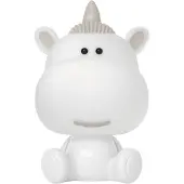 Luxus Europe - Lampe de chevet licorne pour chambre d'enfant, blanche - Veilleuse LED sans fil pour enfants - Rechargeable par USB-C