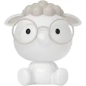 Luxus Europe - Lampe de chevet pour enfant, modèle Sheepy, blanc - Veilleuse LED sans fil pour enfants - Rechargeable par USB-C