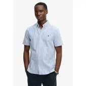 Superdry Preppy Oxford Short Sleeve Shirt Bleu S Homme