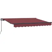 vidaXL Store rétractable rouge bordeaux 250 x 200 cm en tissu