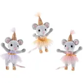 Heunec Souris de fête 3 fois assortie