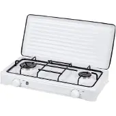 MPM Kn-02/1k Gas Camping Kitchen 2 Burners Argenté