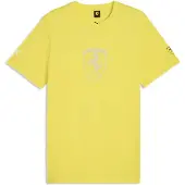 Puma Ferrari Tonal Shield Short Sleeve T-shirt Jaune L Homme