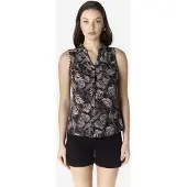 KOROSHI Chemisier noisette / taupe / noir
