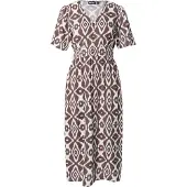 Pieces Tala Midi Short Sleeve Dress Marron M Femme