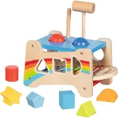 Goki Hammer Bench With Xylophone 58304 Educational Toy Multicolore Enfants