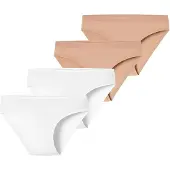 Schiesser Slip ' Invisible Cotton ' nude / cappuccino / blanc