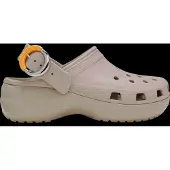 Crocs Classic Platform Buckle Clogs Beige EU 34-35 Femme