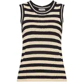 Tamaris Tops en tricot noir / blanc