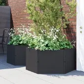 Prolenta Maison Exclusive - Lot de 2 bacs à plantes, anthracite, PP