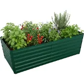 Northix Jardinière surélevée carrée en fer galvanisé