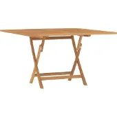 Syfax Table pliable de jardin 110x110x75 cm bois massif de teck