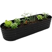 Northix Jardinière semi-circulaire en métal - Jardinière surélevée résistante aux intempéries