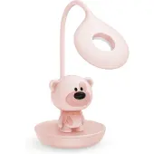 Luxus Europe - Lampe de chevet pour enfant, modèle Doggy Mini, rose - Veilleuse LED sans fil pour enfants – Rechargeable par USB-C