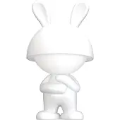 Luxus Europe - Lampe de chevet pour enfant, motif souris, blanc - Veilleuse LED sans fil pour enfants - Rechargeable par USB-C
