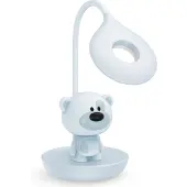 Luxus Europe - Lampe de chevet pour enfant, motif chien, modèle Mini, couleur bleue - Veilleuse LED sans fil pour enfants – Rechargeable par USB-C