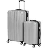 Northix Ensemble de 2 valises rigides à roulettes pivotantes à 360°