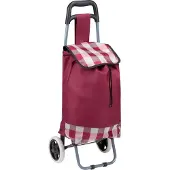 Inna Sac à provisions à roulettes avec cadre 31 L rouge blanc