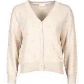 Kleinigkeit Cardigan 'Herzen' beige / citron vert