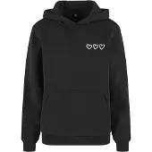 Miss Tee Sweat-shirt 'Three In A Row' noir / blanc cassé