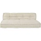 vidaXL Coussins pour canapé en palettes , lot de 2, couleur crème, 120 x 80 x 38 cm, tissu