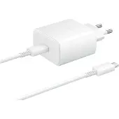 Samsung Chargeur EP-TA845 USB-C 45 W avec câble USB-C blanc (en vrac)