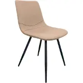 NABER Lino 1KM, chaise, piétement noir mat, revêtement kaki clair